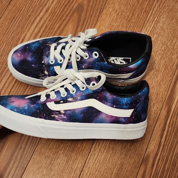 Vans Kids Galaxy Print Old Skool Sneakers - Blue, Purple, Pink - Picture 4 of 5